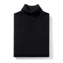 Load image into Gallery viewer, KUEGOU 2019 Autumn Plain Black Turtleneck Sweater Men Pullover Casual Jumper For Male Brand Knitted Korean Style Clothes 89002