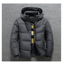 Load image into Gallery viewer, 2019 Winter Jacket Mens Quality Thermal Thick Coat Snow Red Black Parka Male Warm Outwear Fashion - White Duck Down Jacket Men